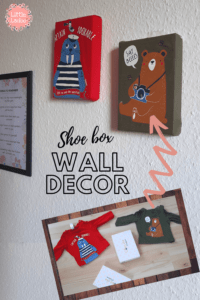 wall decor with shoe box