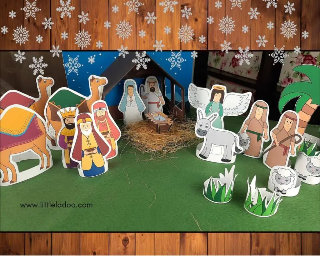 Paper nativity set Diy