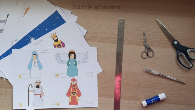 Nativity printables and tools needed