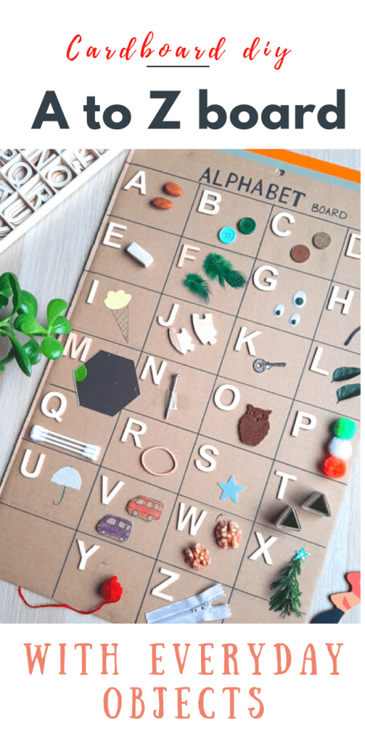 cardboard diy alphabet board