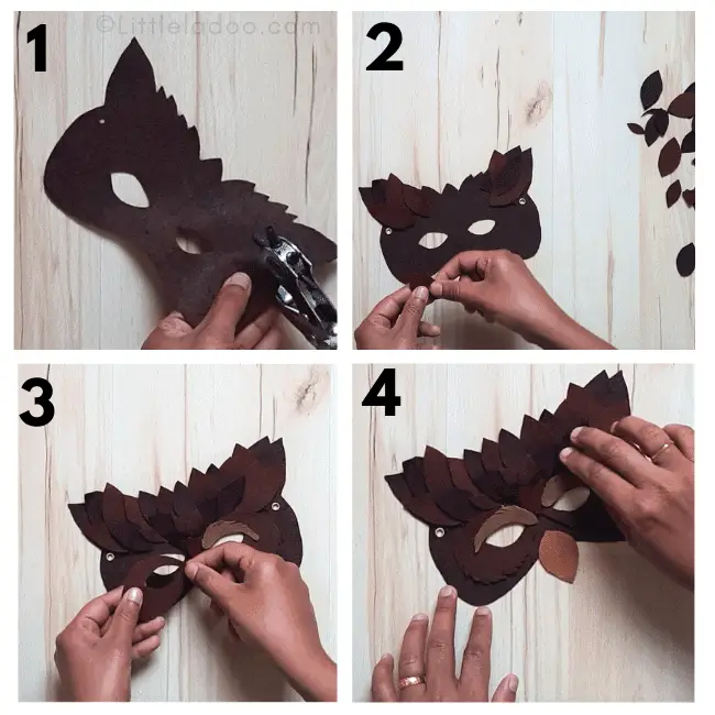 No sew owl mask step by step