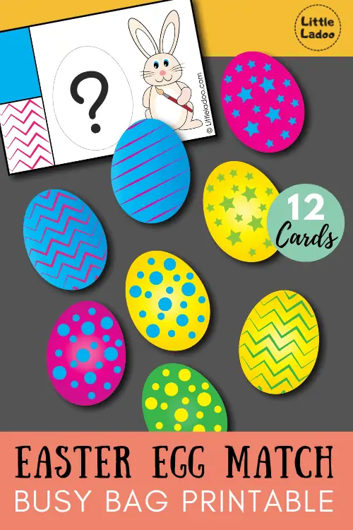 Easter egg matching printable