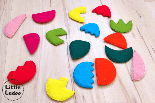 Easter egg puzzle pieces