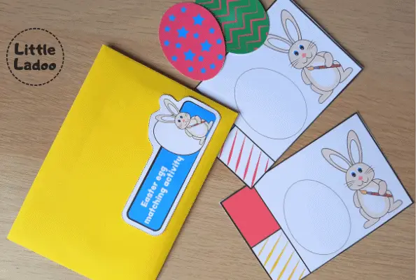 Store the busy bag activity cards in an envelope