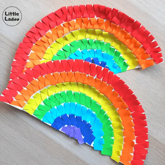 2 paper plate rainbow
