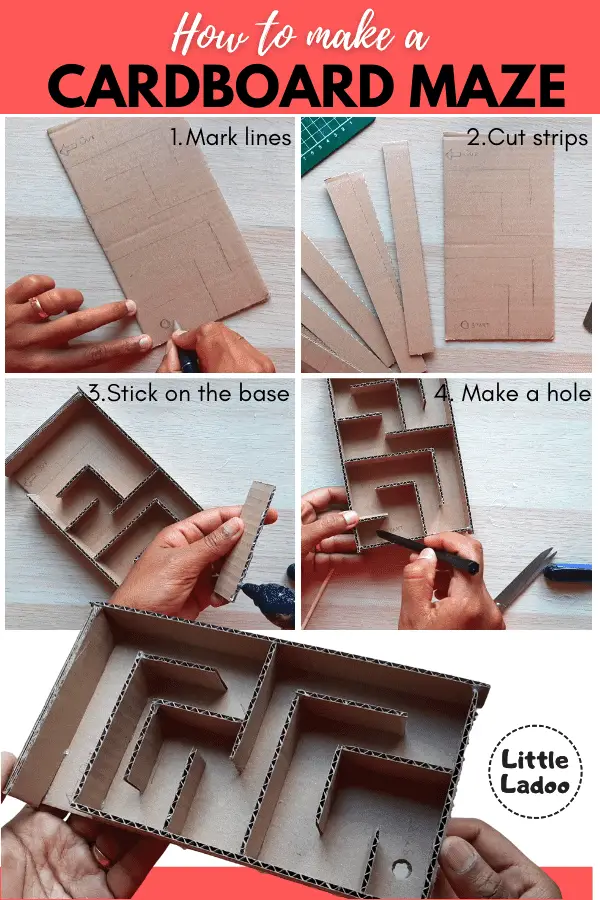 Cardboard maze making process